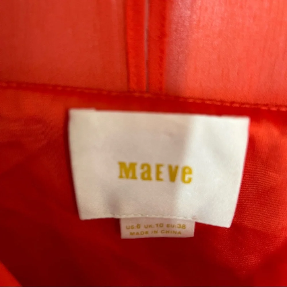 Anthropologie Maeve Edie Red Pleated Swing Dress - Picture 5 of 7